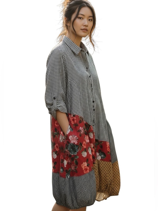 John Mark Dresses & Skirts - John Mark Bohemian Tie Sleeve Button Front Maxi Dress, Buttons Down 1/2 Way